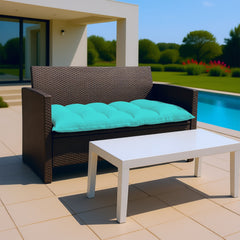 Cuscino capitonné Comfort Interno Esterno 120x60cm - Blu Caraibi