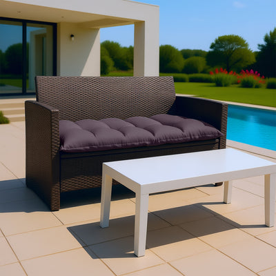 Coussin de banc et sol capitonné gris charbon 120x60 cm, épais 10 cm, pour fauteuils et canapés, par Deco-arts.fr