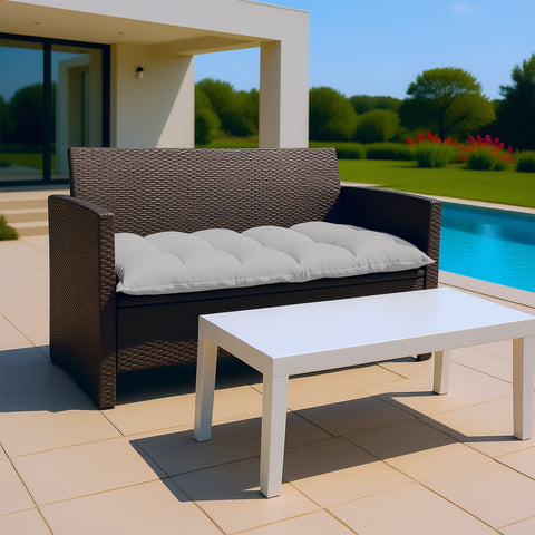 Cuscino imbottito comfort per interni ed esterni 120x60cm - Grigio ciottolo