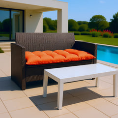 Cuscino imbottito comfort per interni ed esterni 120x60cm - Arancione