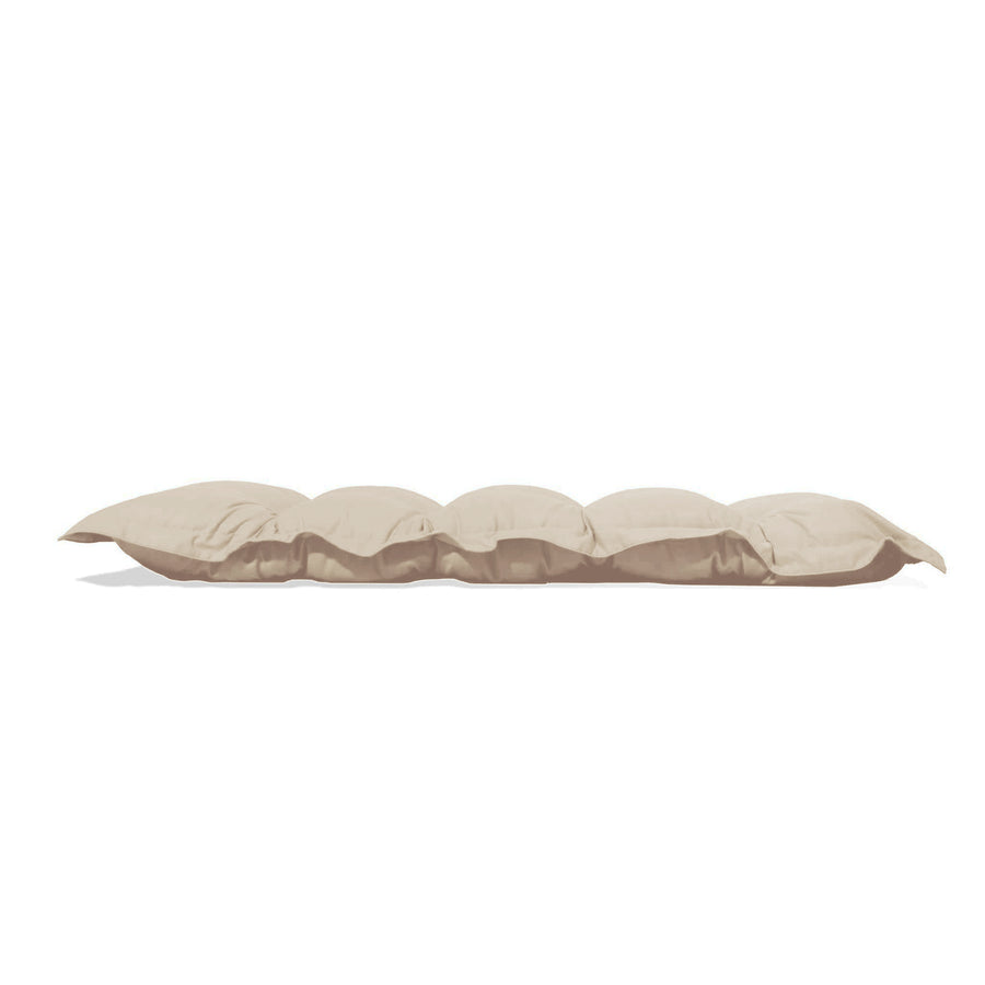 Cuscino Trapuntato per Panca e Pavimento 120x60 Beige, fodera sfoderabile