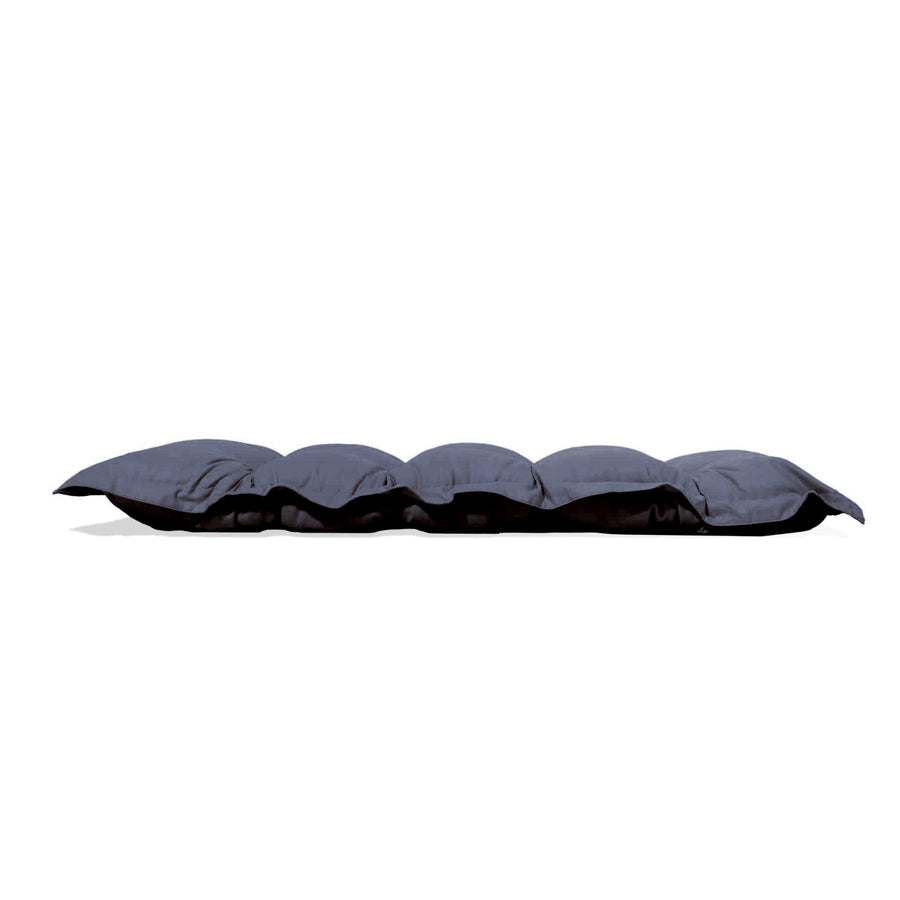 Cuscino Trapuntato per Panca e Pavimento 120x60 Grigio Carbone, fodera sfoderabile