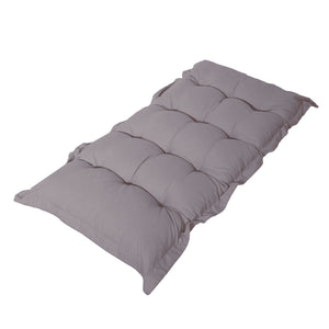 Cuscino Trapuntato per Panca e Pavimento 120x60 Grigio Ciottolo - Spesso 10cm (Versatile)