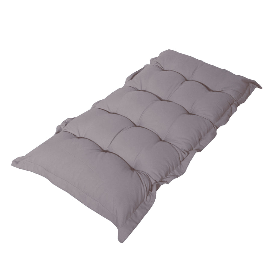 Cuscino Trapuntato per Panca e Pavimento 120x60 Grigio Ciottolo, spessore 10 cm