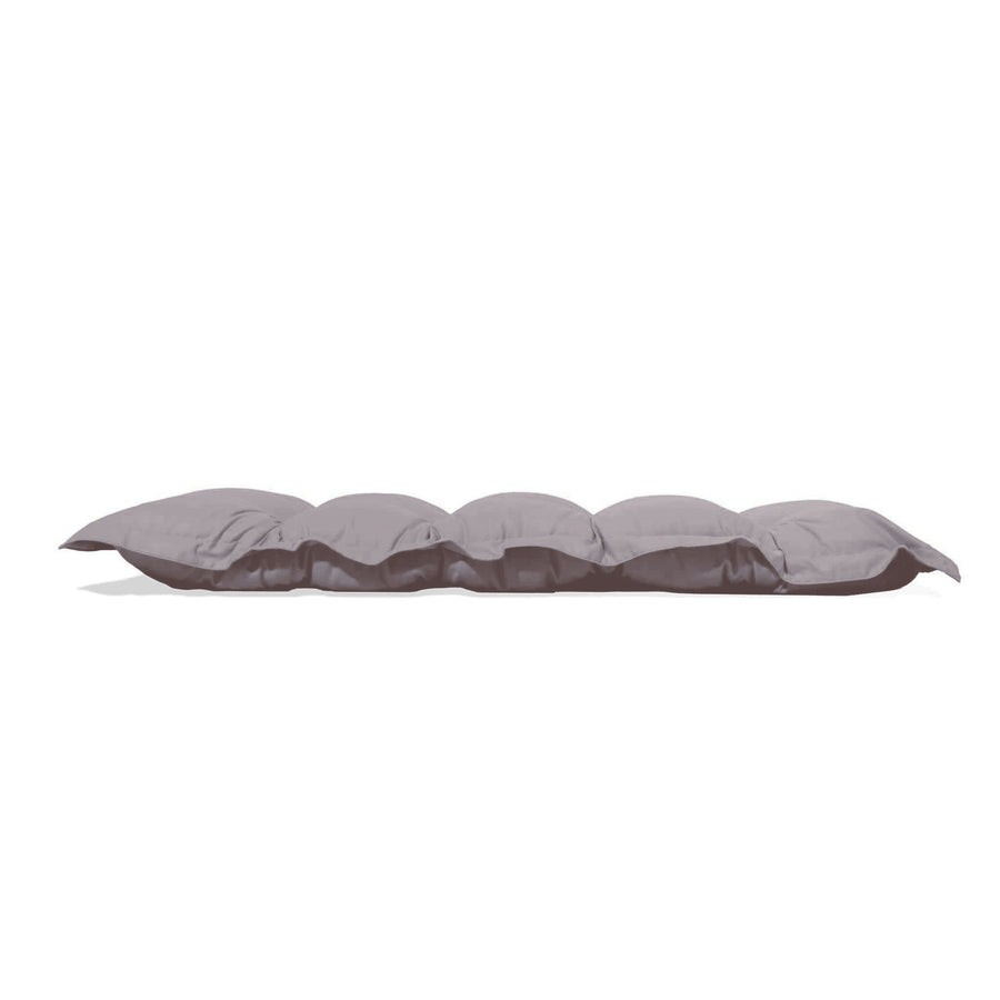Cuscino Trapuntato per Panca e Pavimento 120x60 Grigio Ciottolo, fodera sfoderabile
