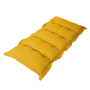 Cuscino Trapuntato per Panca e Pavimento 120x60 Giallo Miele - Spesso 10cm (Versatile)