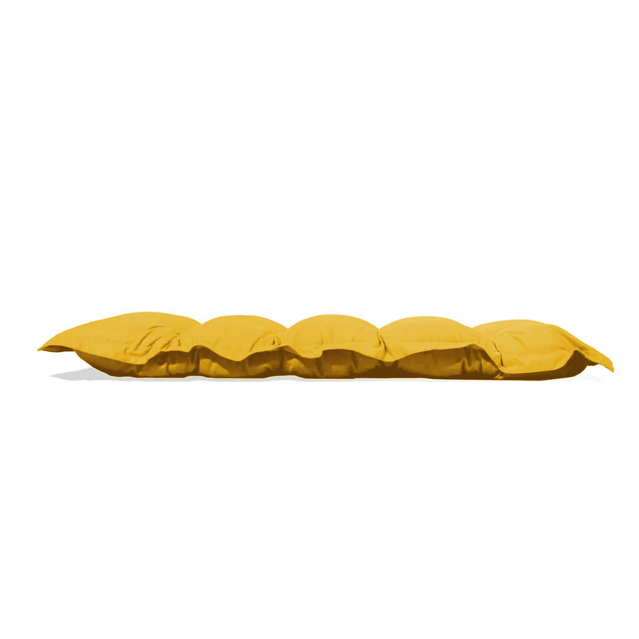 Cuscino Trapuntato per Panca e Pavimento 120x60 Giallo Miele, fodera sfoderabile