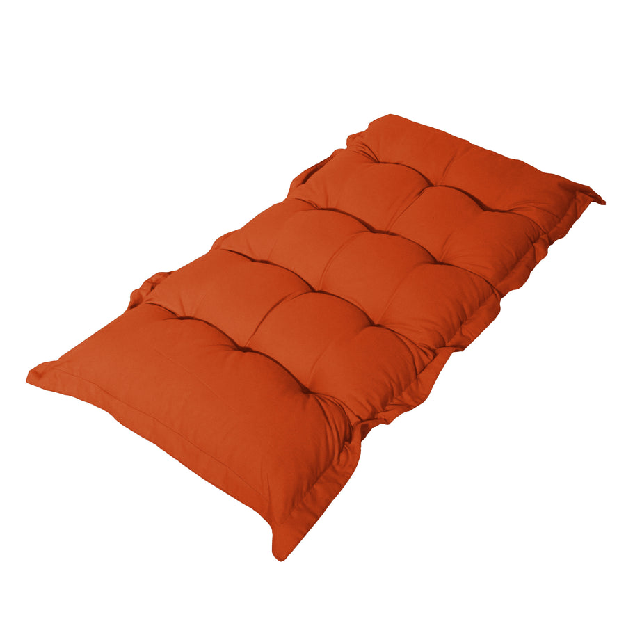 Cuscino Trapuntato per Panca e Pavimento 120x60 Arancione, spessore 10 cm