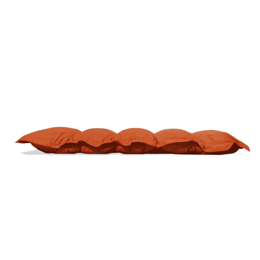 Cuscino Trapuntato per Panca e Pavimento 120x60 Arancione, fodera sfoderabile