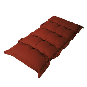 Cuscino Trapuntato per Panca e Pavimento 120x60 Terracotta - Spesso 10cm (Versatile)