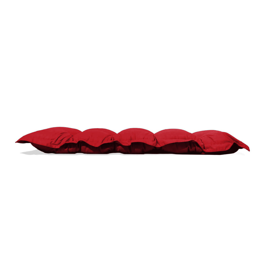 Cuscino Trapuntato per Panca e Pavimento 120x60 Rosso, fodera sfoderabile