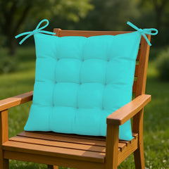 Set di 4 cuscini per sedia 40 x 40 cm - Blu Caraibi