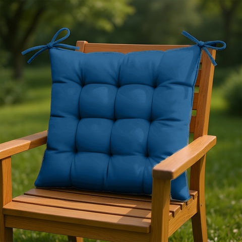 Set di 4 cuscini per sedia 40 x 40 cm - Blu petrolio