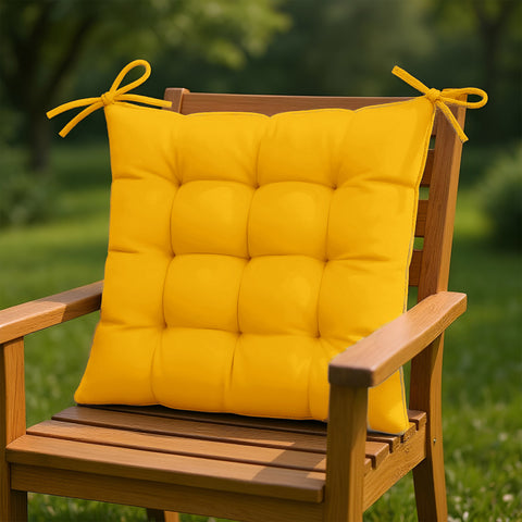 Set di 4 cuscini per sedia 40 x 40 cm - Giallo miele