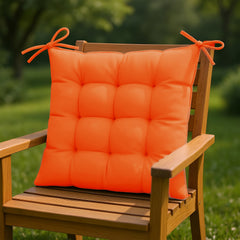 Set di 4 cuscini per sedia 40 x 40 cm - Arancione