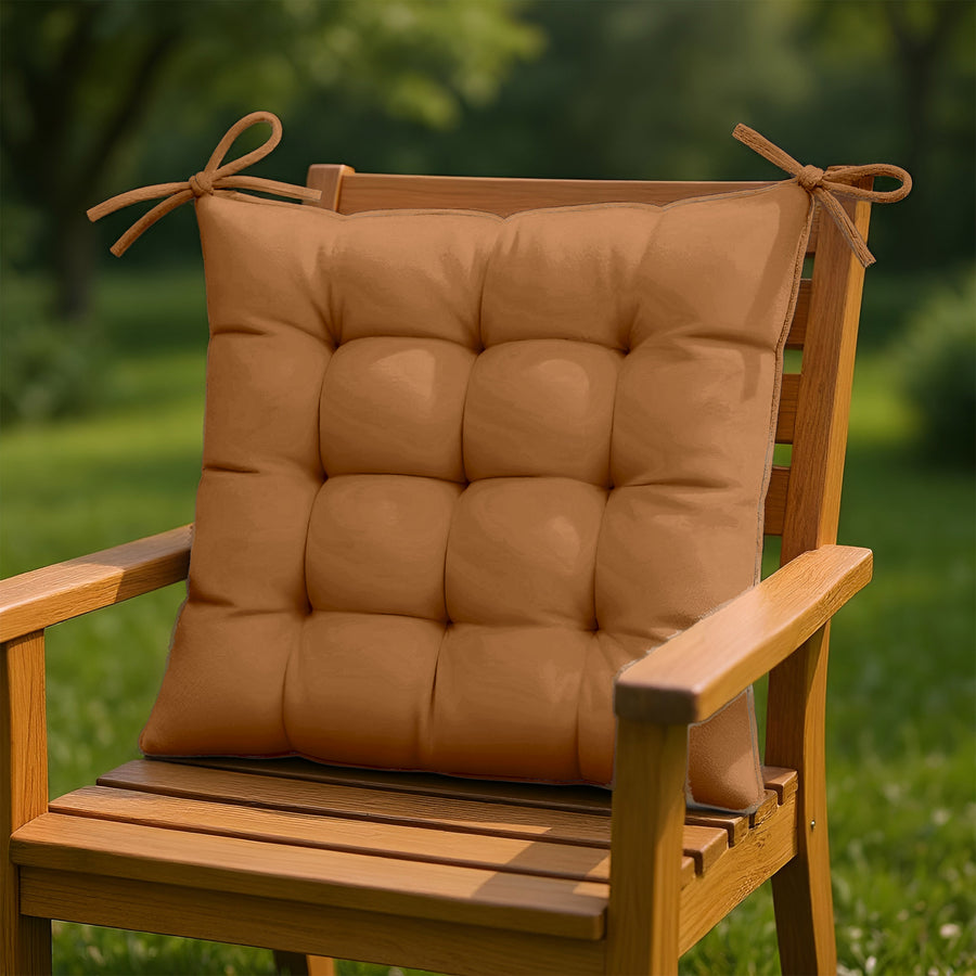 Lot de 4 Galettes de chaise 40 x 40 cm - Rouille - Deco-arts.fr