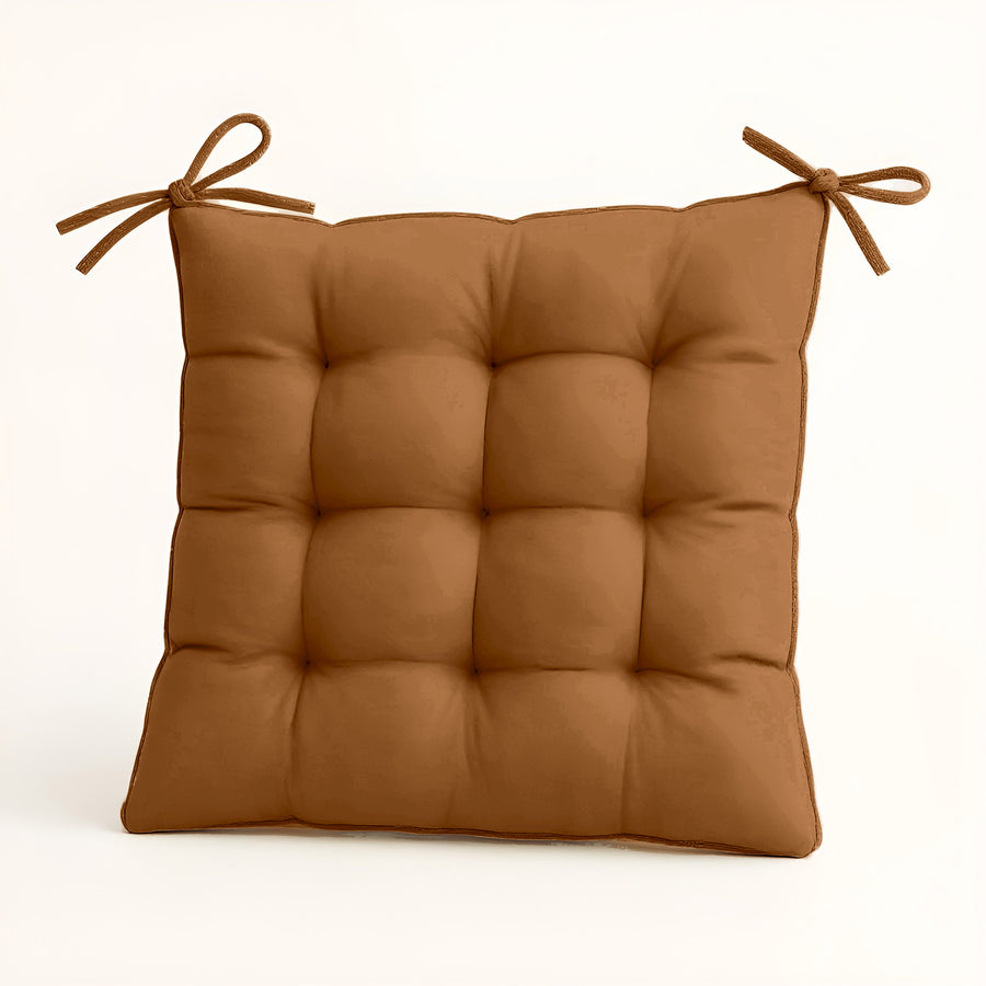 Set di 4 Cuscini per Sedia 40x40 Ruggine, tessuto in poliestere