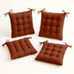 Lot de 4 Galettes de chaise 40 x 40 cm - Terracotta - Deco-arts.fr