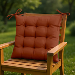 Set di 4 cuscini per sedia 40 x 40 cm - Terracotta