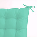 Lot de 4 galettes de chaise vert menthe 40x40cm, déperlantes avec attaches, pour intérieur et extérieur, de Deco-arts.fr