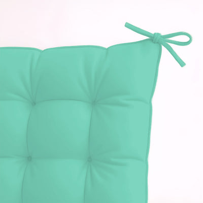 Lot de 4 galettes de chaise vert menthe 40x40cm, déperlantes avec attaches, pour intérieur et extérieur, de Deco-arts.fr
