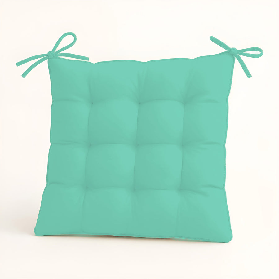 Set di 4 Cuscini per Sedia 40x40 Verde Menta, tessuto in poliestere