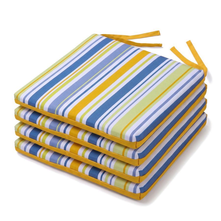 Set di 4 cuscini per sedia 35x35 Motivo Righe Solari