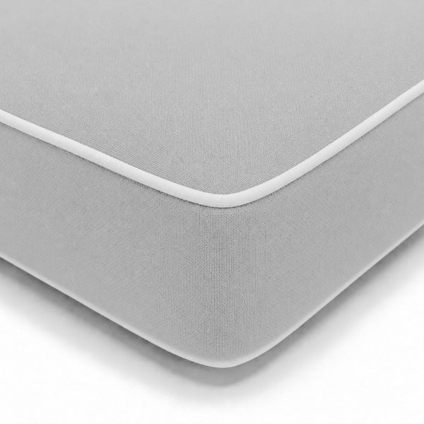 Materassino Premium Lettino 190x60 Grigio Chiaro - Spessore 10cm & Poggiatesta (Sfoderabile)