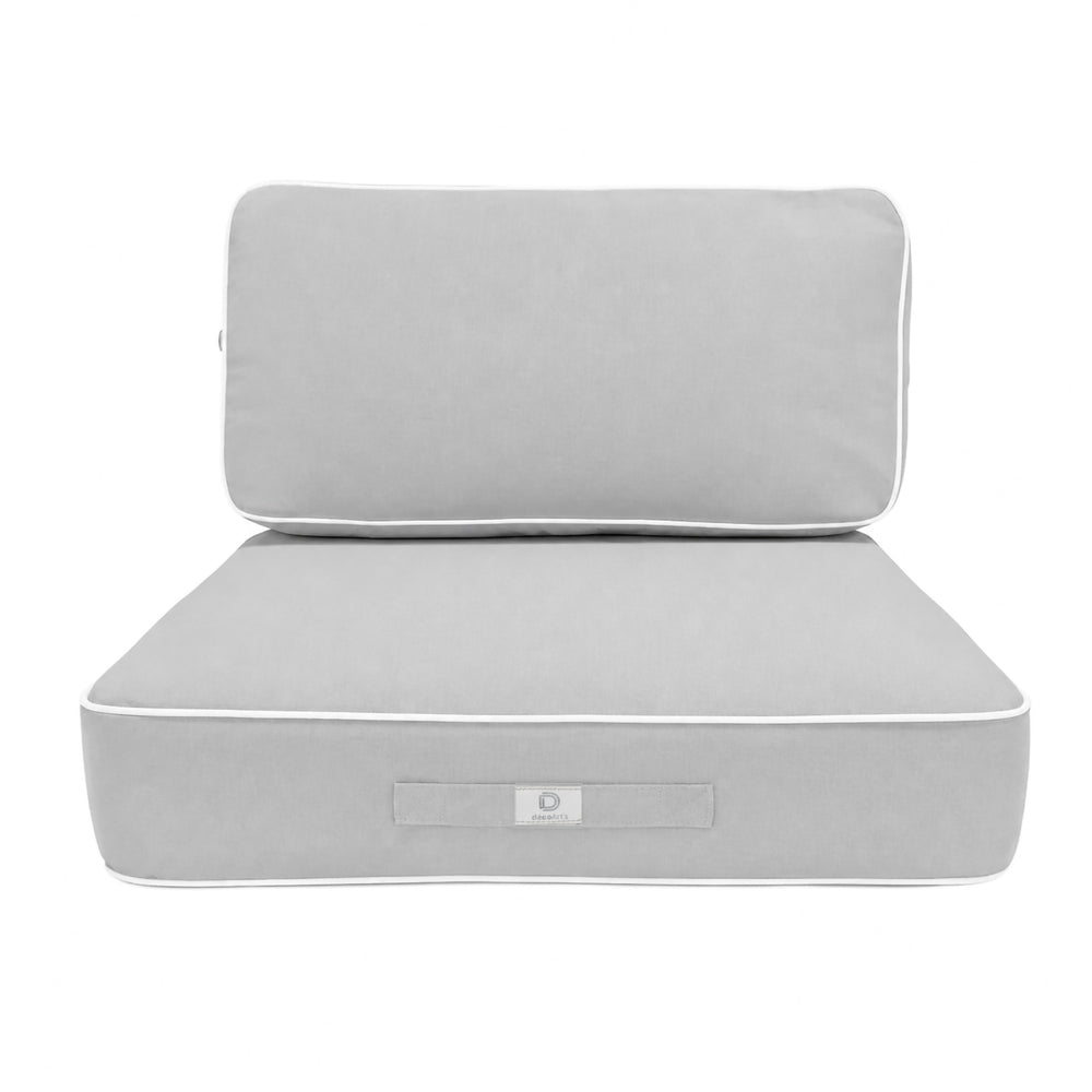 Set Cuscini Premium 50x50 Grigio Chiaro, imbottitura in schiuma ad alta densità