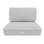 Set Cuscini Premium 50x50 Grigio Chiaro - Spesso 12cm & Finitura con Profilo