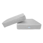 Set Cuscini Premium 60x60 Grigio Chiaro - Spesso 12cm & Finitura con Profilo