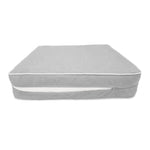 Set Cuscini Premium 50x50 Grigio Chiaro - Spesso 12cm & Finitura con Profilo