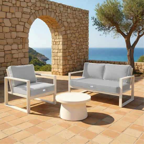 Set Cuscini Premium 50x50 Grigio Chiaro - Spesso 12cm & Finitura con Profilo
