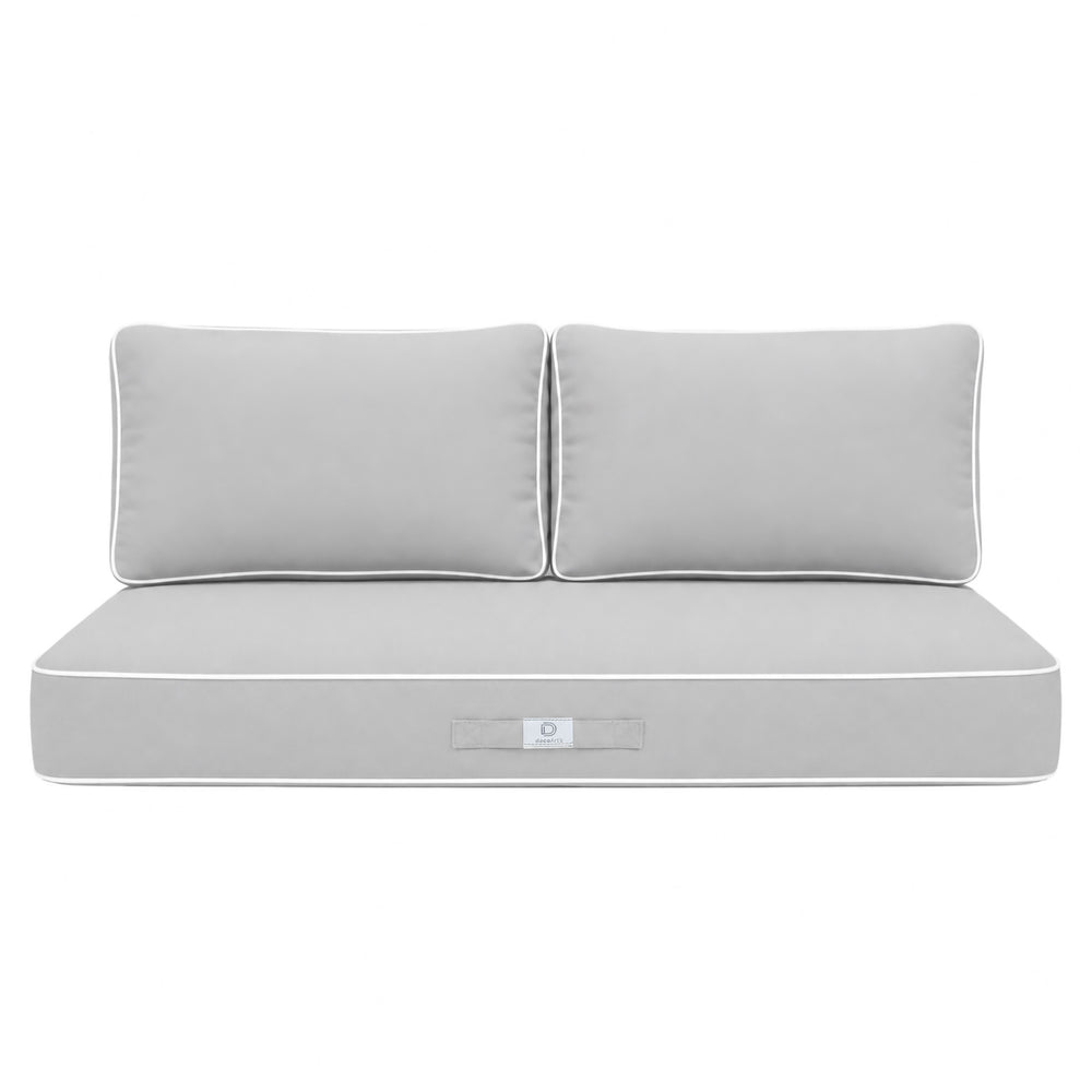 Set Cuscini Premium 120x60 Grigio Chiaro, fodera sfoderabile