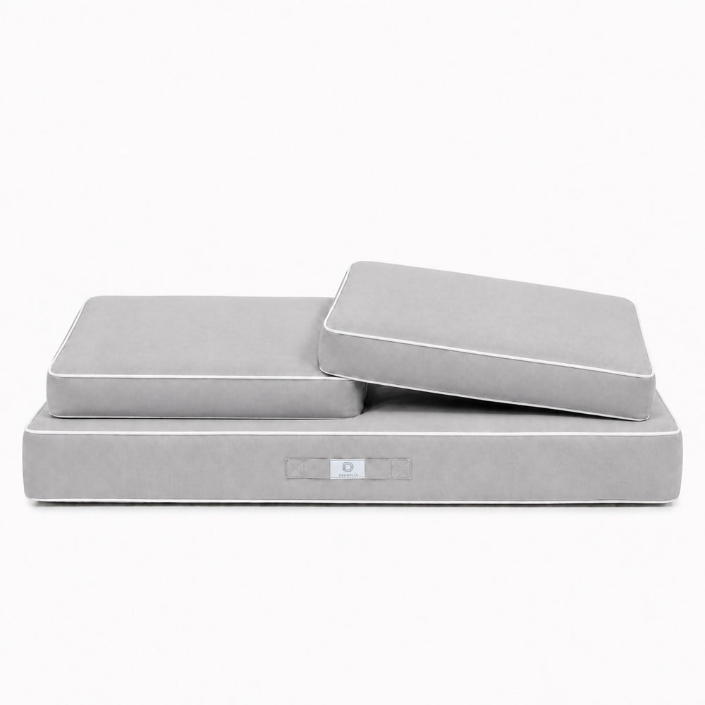 Set Cuscini Premium 100x50 Grigio Chiaro, tessuto anti-UV