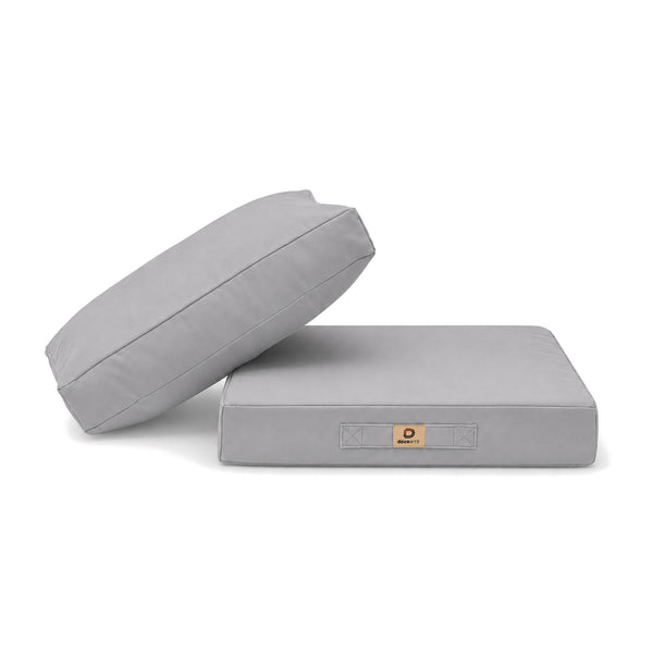 Set Cuscini Salotto da Giardino 50x50 Grigio Ciottolo - Sfoderabile & Anti-UV (Seduta + Schienale)