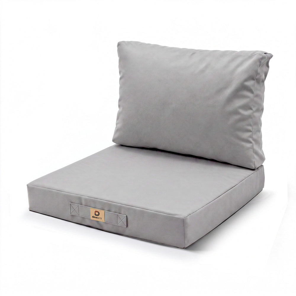 Set Cuscini Salotto da Giardino 60x70 Grigio Ciottolo, spessore 8 cm