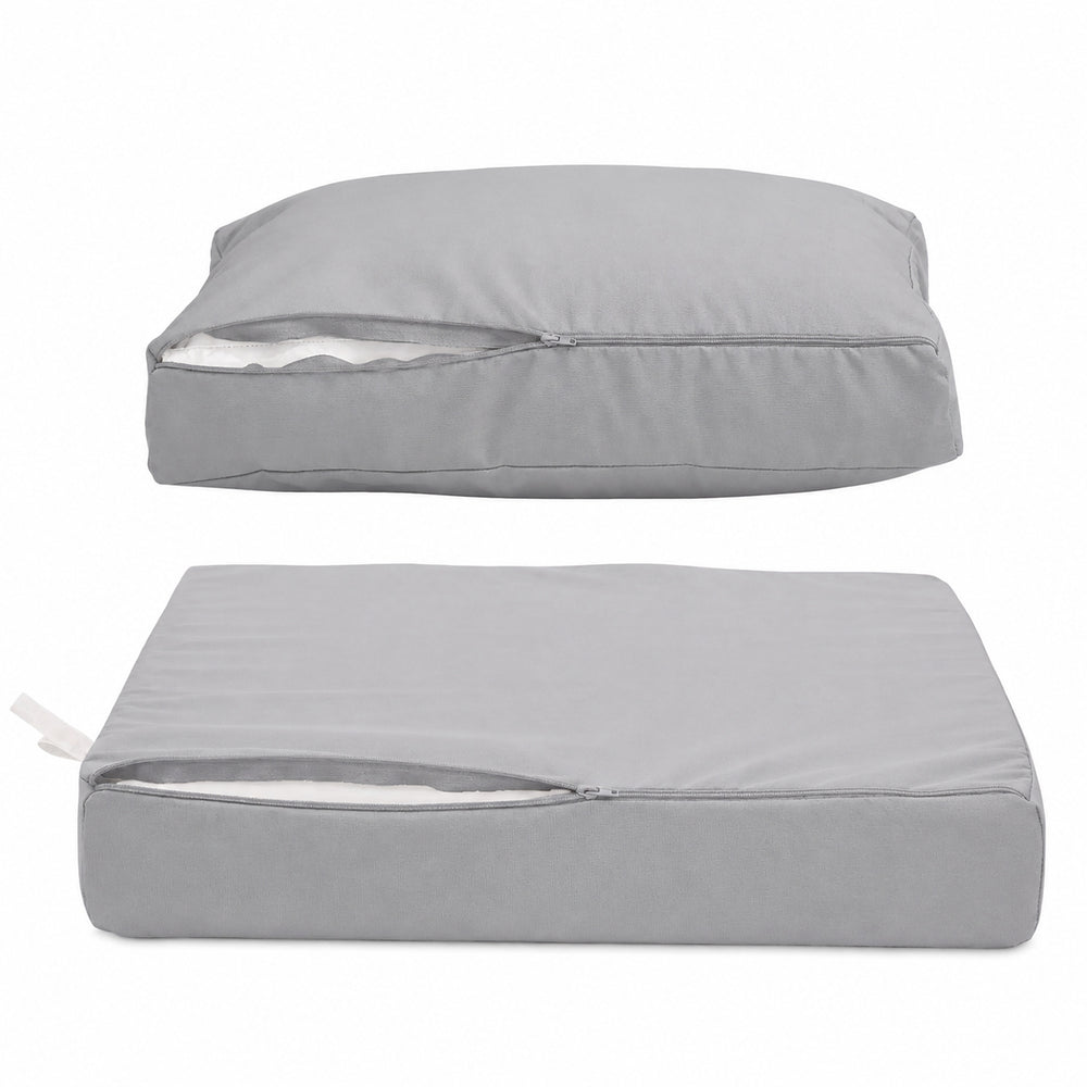 Set Cuscini Salotto da Giardino 60x70 Grigio Ciottolo, tessuto anti-UV e idrorepellente