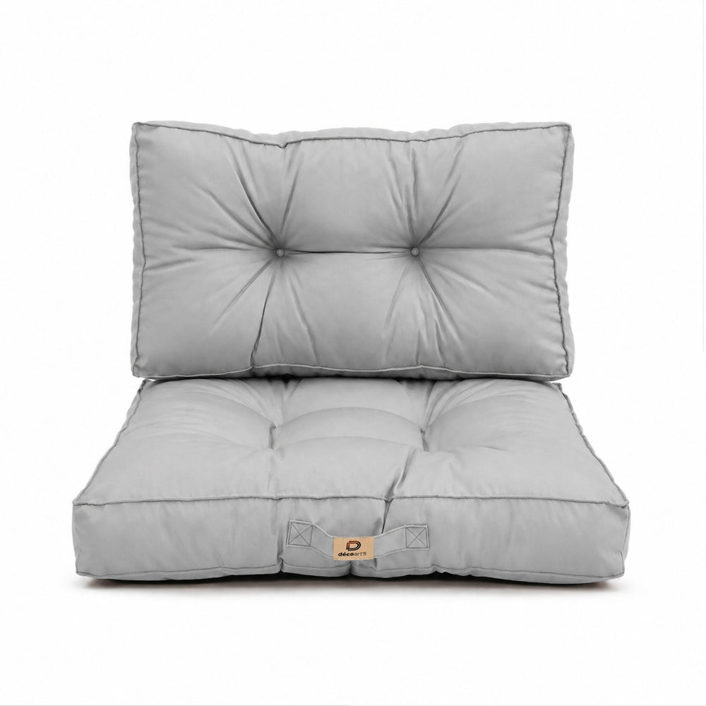 Set Cuscini Trapuntati 50x50 Grigio Ciottolo, certificato OEKO-TEX