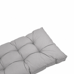 Set Cuscini Trapuntati 50x50 Grigio Ciottolo - Spesso 15cm & Morbido (Seduta + Schienale)