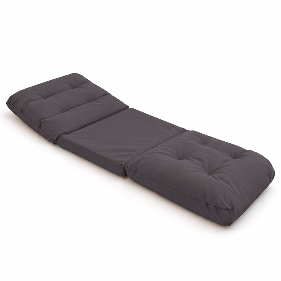 Poltrona da Pavimento Trasformabile Grigio Scuro - 3 in 1 (Letto 210x60) & Schienale Regolabile