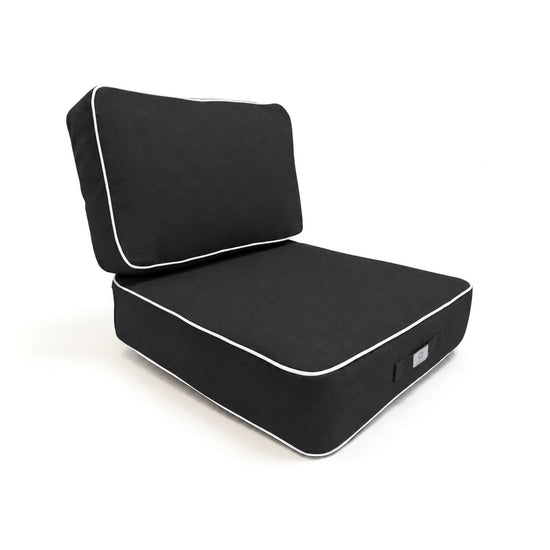 Set Cuscini Premium 50x50 Grigio Scuro - Spesso 12cm & Finitura con Profilo