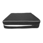 Set Cuscini Premium 60x60 Grigio Scuro - Spesso 12cm & Finitura con Profilo