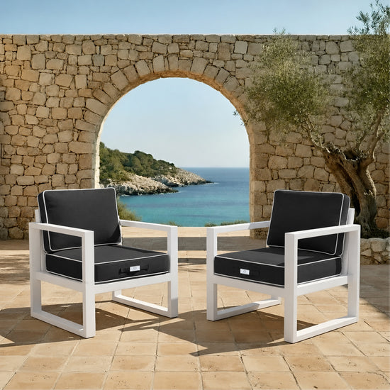 Set Cuscini Premium 50x50 Grigio Scuro - Spesso 12cm & Finitura con Profilo