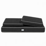 Set Cuscini Premium 100x50 Grigio Scuro - 1 Seduta + 2 Schienali (Spesso 12cm & Passepoil)