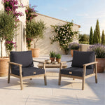 Set Cuscini Salotto da Giardino 50x50 Grigio Carbone - Sfoderabile & Anti-UV (Seduta + Schienale)