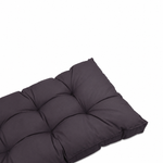 Set Cuscini Trapuntati 50x50 Grigio Carbone - Spesso 15cm & Morbido (Seduta + Schienale)