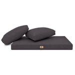 Set Cuscini Salotto da Giardino 100x50 Grigio Carbone - Sfoderabile & Anti-UV (1 Seduta + 2 Schienali)