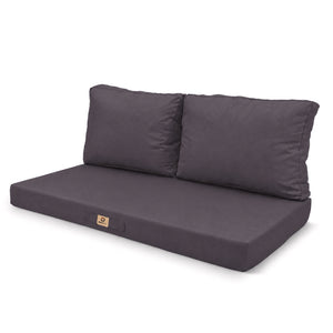 Set Cuscini Salotto da Giardino 100x50 Grigio Carbone - Sfoderabile & Anti-UV (1 Seduta + 2 Schienali)