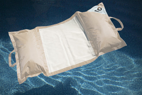 Pouf piscina in poliestere 170x90 cm Beige
